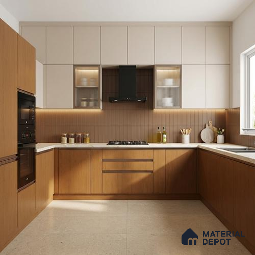 Wooden Look LM 01388 Natural Pine 8 ft x 4 ft Texture Finish Decorative Laminate - 1 mm  | Suitable for TV Unit, Wardrobe, Kitchen Cabinets