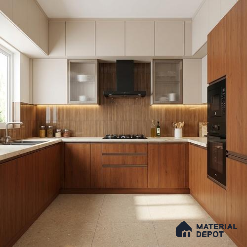 Wooden Look LM 01399 Cocoa Charm 8 ft x 4 ft Texture Finish Decorative Laminate - 1 mm  | Suitable for TV Unit, Wardrobe, Kitchen Cabinets