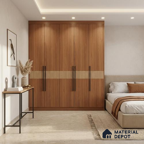 Wooden Look LM 01402 Cedar Ease 8 ft x 4 ft Texture Finish Decorative Laminate - 1 mm  | Suitable for TV Unit, Wardrobe, Kitchen Cabinets