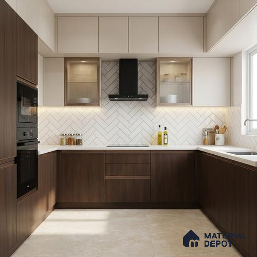 Wooden Look LM 01409 Espresso Charm 8 ft x 4 ft PU Finish Decorative Laminate - 1 mm | Suitable for TV Unit, Wardrobe, Kitchen Cabinets