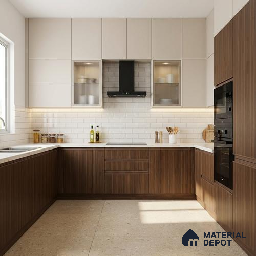 Wooden Look LM 01411 Tango Wood 8 ft x 4 ft PU Finish Decorative Laminate - 1 mm | Suitable for TV Unit, Wardrobe, Kitchen Cabinets
