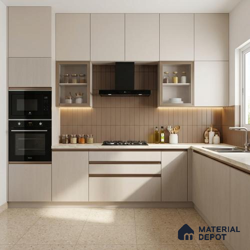 Wooden Look LM 01414 Gentle Grey 8 ft x 4 ft Texture Finish Decorative Laminate - 1 mm  | Suitable for TV Unit, Wardrobe, Kitchen Cabinets