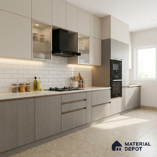 Wooden Look LM 01415 Graphite Glow 8 ft x 4 ft Texture Finish Decorative Laminate - 1 mm | Suitable for TV Unit, Wardrobe, Kitchen Cabinets