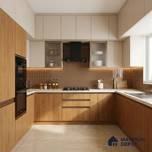 Wooden Look LM 01418 Urban Blend 8 ft x 4 ft Texture Finish Decorative Laminate - 1 mm | Suitable for TV Unit, Wardrobe, Kitchen Cabinets