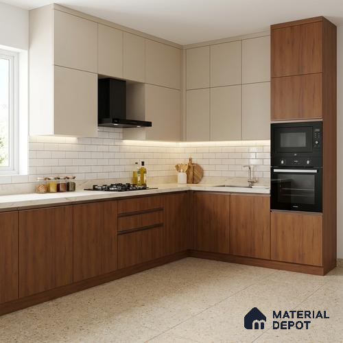 Wooden Look LM 01420 Rustic Bark 8 ft x 4 ft Texture Finish Decorative Laminate - 1 mm | Suitable for TV Unit, Wardrobe, Kitchen Cabinets
