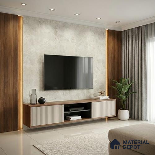 Stone Look LM 01422 Opulent Relief 8 ft x 4 ft Texture Finish Decorative Laminate - 1 mm  | Suitable for TV Unit, Wardrobe, Kitchen Cabinets