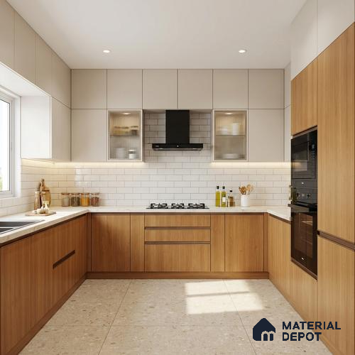 Wooden Look LM 01428 Cedar Ease 8 ft x 4 ft Texture Finish Decorative Laminate - 1 mm | Suitable for TV Unit, Wardrobe, Kitchen Cabinets