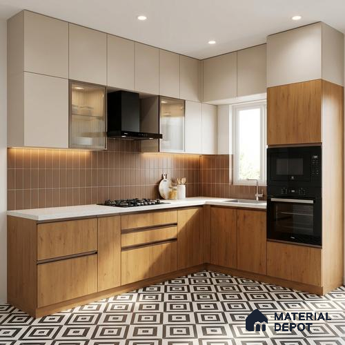 Wooden Look LM 01432 Urban Blend 8 ft x 4 ft Texture Finish Decorative Laminate - 1 mm | Suitable for TV Unit, Wardrobe, Kitchen Cabinets