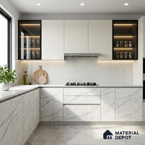 LM 01441 Serene Ease 8 ft x 4 ft Super Matte Finish Decorative Laminate - 1 mm  | Suitable for TV Unit, Wardrobe, Kitchen Cabinets