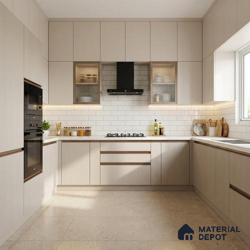 Wooden Look LM 01446 Gentle Grey 8 ft x 4 ft Super Matte Finish Decorative Laminate - 1 mm  | Suitable for TV Unit, Wardrobe, Kitchen Cabinets