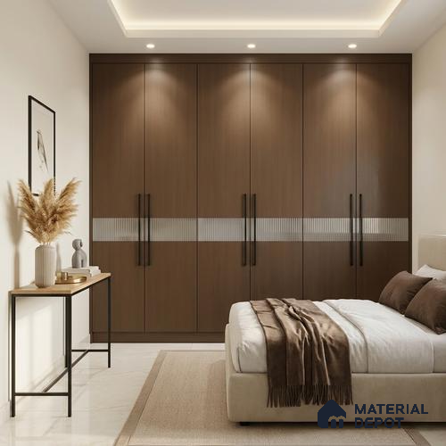 Wooden Look LM 01451 Nordic Walnut 8 ft x 4 ft Super Matte Finish Decorative Laminate - 1 mm | Suitable for TV Unit, Wardrobe, Kitchen Cabinets