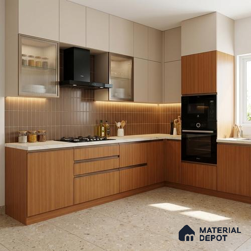 Wooden Look LM 01452 Almond Allure 8 ft x 4 ft Super Matte Finish Decorative Laminate - 1 mm | Suitable for TV Unit, Wardrobe, Kitchen Cabinets