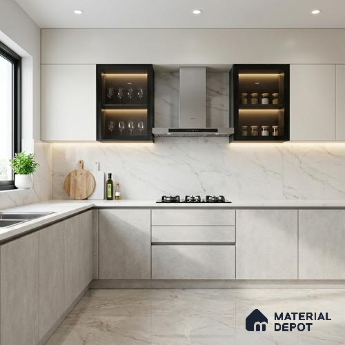 Stone Look LM 01458 Tokyo Stellar 8 ft x 4 ft Super Matte Finish Decorative Laminate - 1 mm  | Suitable for TV Unit, Wardrobe, Kitchen Cabinets