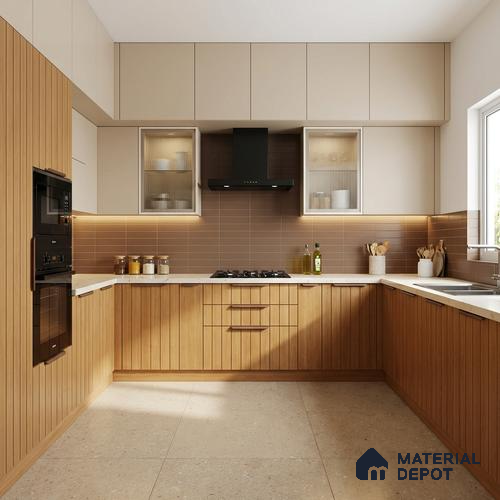 Wooden Look LM 01478 Cedar Ease 8 ft x 4 ft Texture Finish Decorative Laminate - 1 mm | Suitable for TV Unit, Wardrobe, Kitchen Cabinets
