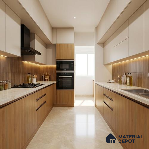 Wooden Look LM 01482 Chestnut Charm 8 ft x 4 ft Suede Finish Decorative Laminate - 1 mm | Suitable for TV Unit, Wardrobe, Kitchen Cabinets