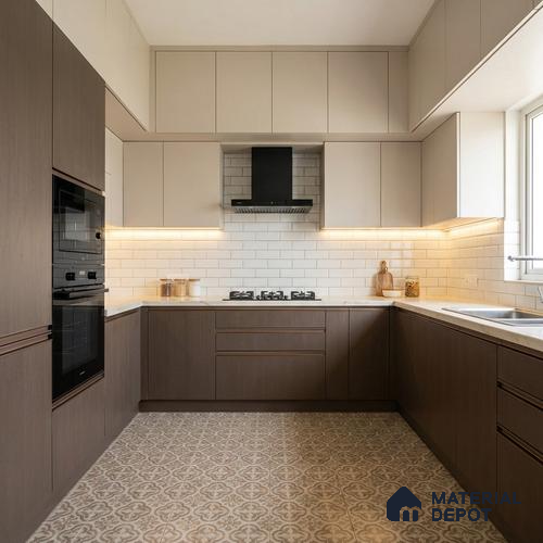 Wooden Look LM 01486 Midnight Mingle 8 ft x 4 ft Suede Finish Decorative Laminate - 1 mm  | Suitable for TV Unit, Wardrobe, Kitchen Cabinets