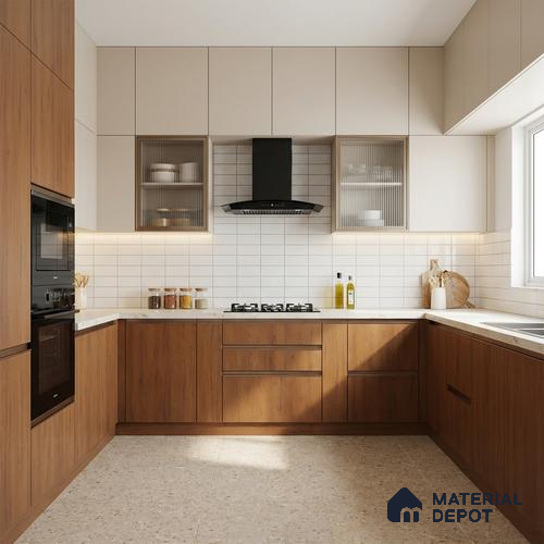 Wooden Look LM 01487 Rustic Bark 8 ft x 4 ft Suede Finish Decorative Laminate - 1 mm  | Suitable for TV Unit, Wardrobe, Kitchen Cabinets