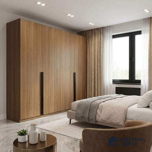 Wooden Look LM 01490 Tango Wood 8 ft x 4 ft Suede Finish Decorative Laminate - 1 mm | Suitable for TV Unit, Wardrobe, Kitchen Cabinets