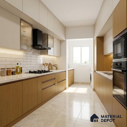 Wooden Look LM 01492 Rich Walnut 8 ft x 4 ft Suede Finish Decorative Laminate - 1 mm  | Suitable for TV Unit, Wardrobe, Kitchen Cabinets