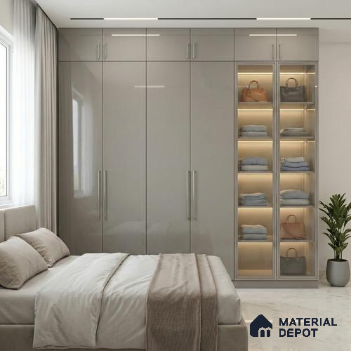 LM 01525 Sheer 8 ft x 4 ft High Gloss Finish Decorative Laminate - 1 mm | Suitable for Living Room, Kitchen, Office