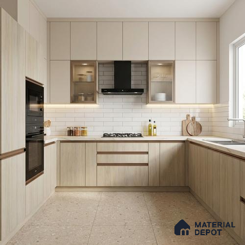 Wooden Look LM 01611 B Rearwood Snow 8 ft x 4 ft Texture Finish Decorative Laminate - 1 mm | Suitable for TV Unit, Wardrobe, Kitchen Cabinets