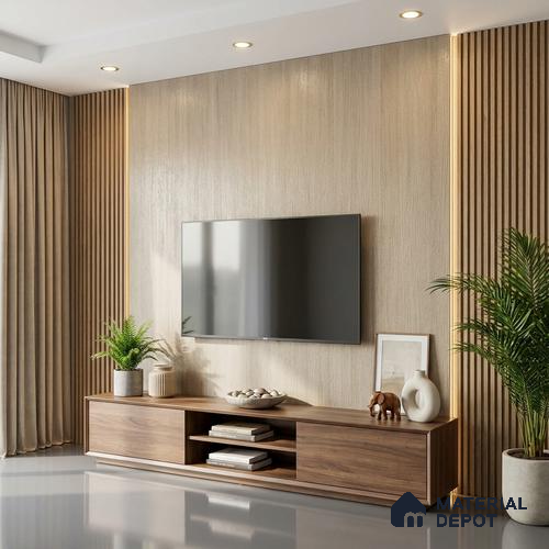 Wooden Look LM 01615 Soft Mahogany 8 ft x 4 ft Texture Finish Decorative Laminate - 1 mm | Suitable for TV Unit, Wardrobe, Kitchen Cabinets