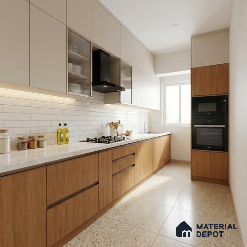 Wooden Look LM 01632 Italian Teak 8 ft x 4 ft Texture Finish Decorative Laminate - 1 mm | Suitable for TV Unit, Wardrobe, Kitchen Cabinets