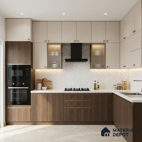 Wooden Look LM 01635 Hard Hemlock 8 ft x 4 ft Texture Finish Decorative Laminate - 1 mm | Suitable for TV Unit, Wardrobe, Kitchen Cabinets
