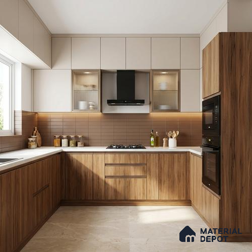 Wooden Look LM 01640 British Beech 8 ft x 4 ft Texture Finish Decorative Laminate - 1 mm | Suitable for TV Unit, Wardrobe, Kitchen Cabinets