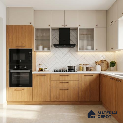 Wooden Look LM 01648 Italian Teak 8 ft x 4 ft Texture Finish Decorative Laminate - 1 mm | Suitable for TV Unit, Wardrobe, Kitchen Cabinets