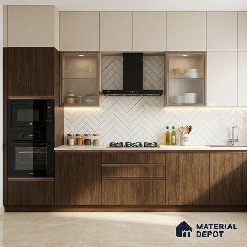 Wooden Look LM 01654 Deep Meranti 8 ft x 4 ft Texture Finish Decorative Laminate - 1 mm | Suitable for TV Unit, Wardrobe, Kitchen Cabinets