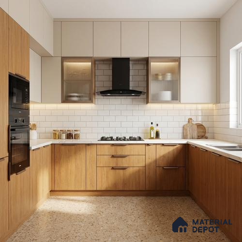 Wooden Look LM 01655 Italian Teak 8 ft x 4 ft Texture Finish Decorative Laminate - 1 mm | Suitable for TV Unit, Wardrobe, Kitchen Cabinets