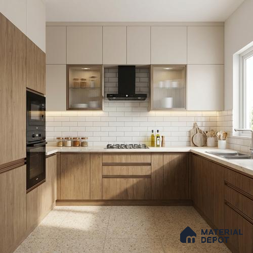 Wooden Look LM 01656 American Spruce 8 ft x 4 ft Texture Finish Decorative Laminate - 1 mm | Suitable for TV Unit, Wardrobe, Kitchen Cabinets