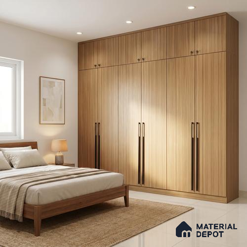Wooden Look LM 01659 Madagascar Oak 8 ft x 4 ft Texture Finish Decorative Laminate - 1 mm | Suitable for TV Unit, Wardrobe, Kitchen Cabinets