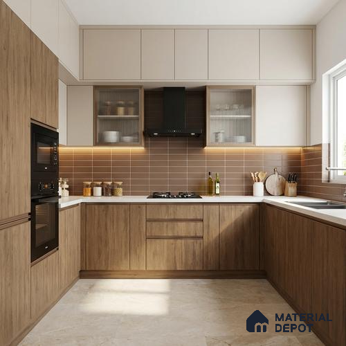 Wooden Look LM 01662 American Spruce 8 ft x 4 ft Texture Finish Decorative Laminate - 1 mm | Suitable for TV Unit, Wardrobe, Kitchen Cabinets