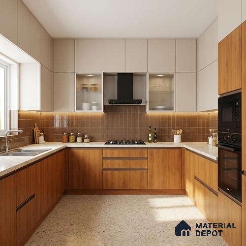 Wooden Look LM 01666 Canadian Cedar 8 ft x 4 ft Texture Finish Decorative Laminate - 1 mm | Suitable for TV Unit, Wardrobe, Kitchen Cabinets