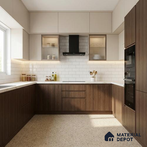 Wooden Look LM 01672 Hard Hemlock 8 ft x 4 ft Texture Finish Decorative Laminate - 1 mm | Suitable for TV Unit, Wardrobe, Kitchen Cabinets