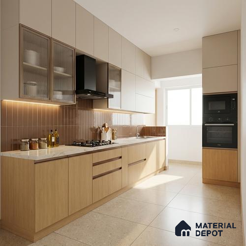Wooden Look LM 01690 Dense Teakwood 8 ft x 4 ft Super Matte Finish Decorative Laminate - 1 mm | Suitable for TV Unit, Wardrobe, Kitchen Cabinets