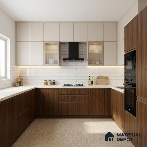 Wooden Look LM 01739 Malaysian Meranti 8 ft x 4 ft Suede Finish Decorative Laminate - 1 mm | Suitable for TV Unit, Wardrobe, Kitchen Cabinets