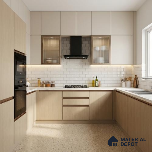Wooden Look LM 01741 Soft Mahogany 8 ft x 4 ft Suede Finish Decorative Laminate - 1 mm | Suitable for TV Unit, Wardrobe, Kitchen Cabinets