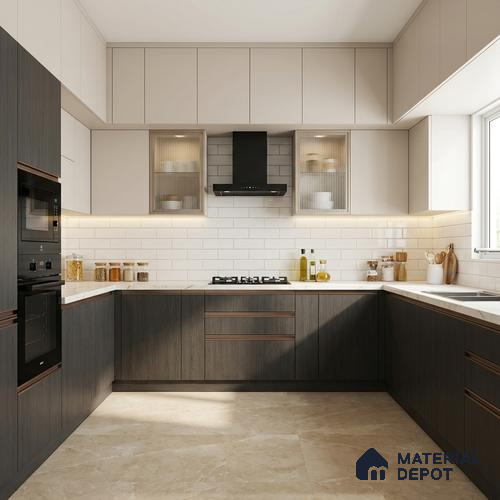 Wooden Look LM 01742 Dark Bamboo 8 ft x 4 ft Suede Finish Decorative Laminate - 1 mm | Suitable for TV Unit, Wardrobe, Kitchen Cabinets