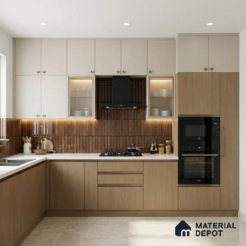 Wooden Look LM 01743 Dark Cedar 8 ft x 4 ft Suede Finish Decorative Laminate - 1 mm | Suitable for TV Unit, Wardrobe, Kitchen Cabinets
