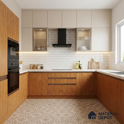 Wooden Look LM 01745 Soft Beech 8 ft x 4 ft Suede Finish Decorative Laminate - 1 mm | Suitable for TV Unit, Wardrobe, Kitchen Cabinets