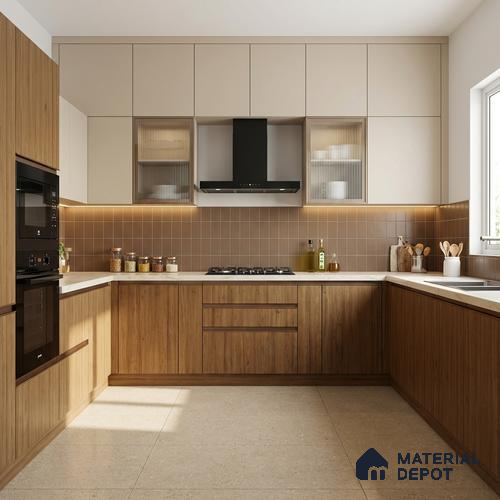 Wooden Look LM 01746 Canadian Cedar 8 ft x 4 ft Suede Finish Decorative Laminate - 1 mm | Suitable for TV Unit, Wardrobe, Kitchen Cabinets