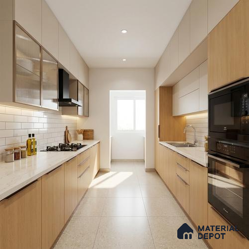 Wooden Look LM 01747 Dense Teakwood 8 ft x 4 ft Suede Finish Decorative Laminate - 1 mm | Suitable for TV Unit, Wardrobe, Kitchen Cabinets