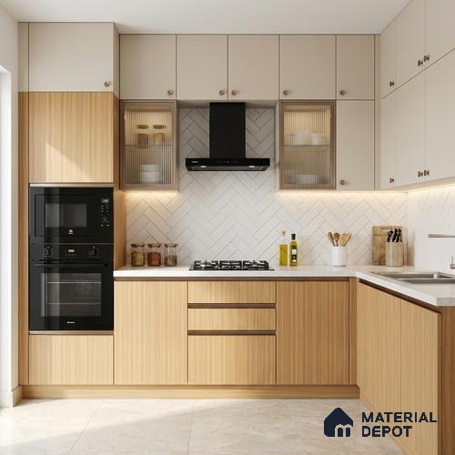 Wooden Look LM 01752 Himalayan Pine 8 ft x 4 ft Suede Finish Decorative Laminate - 1 mm | Suitable for TV Unit, Wardrobe, Kitchen Cabinets