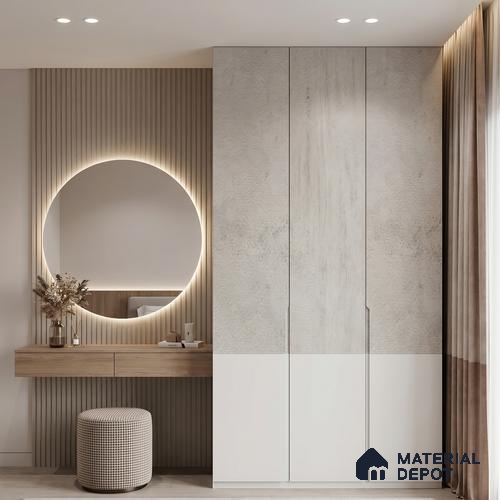 Beige Marble Look LM 02811 Zarki Marble 8 ft x 4 ft Surenity Fusion Finish Decorative Laminate - 1 mm | Suitable for TV Unit, Wardrobe, Kitchen Cabinets