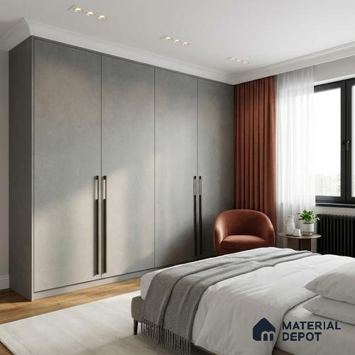 Grey Marble Look LM 02814 Concrete Grey 8 ft x 4 ft Sand Stone Finish Decorative Laminate - 1 mm | Suitable for TV Unit, Wardrobe, Kitchen Cabinets