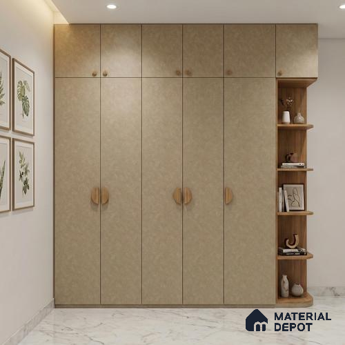 Grey Marble Look LM 02835 Casper Sage 8 ft x 4 ft Crux Finish Decorative Laminate - 1 mm | Suitable for TV Unit, Wardrobe, Kitchen Cabinets