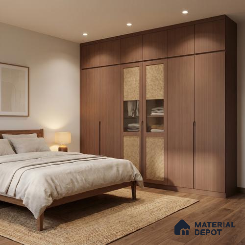 Wooden Look LM 02845 Redian 8 ft x 4 ft Bamboo Channel Finish Decorative Laminate - 1 mm | Suitable for TV Unit, Wardrobe, Kitchen Cabinets